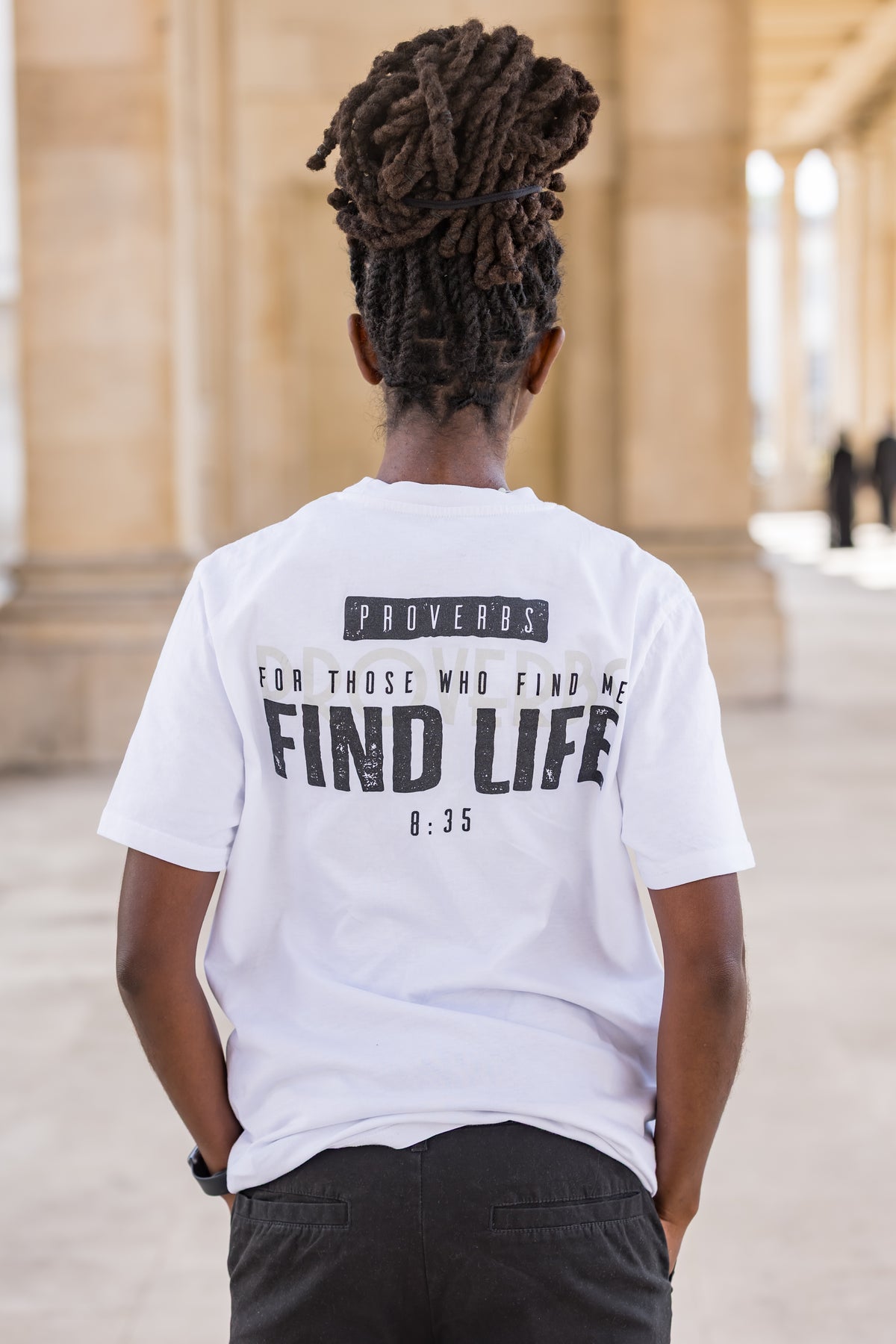 Proverbs 8:35 White T‑Shirt — Clearance Sale